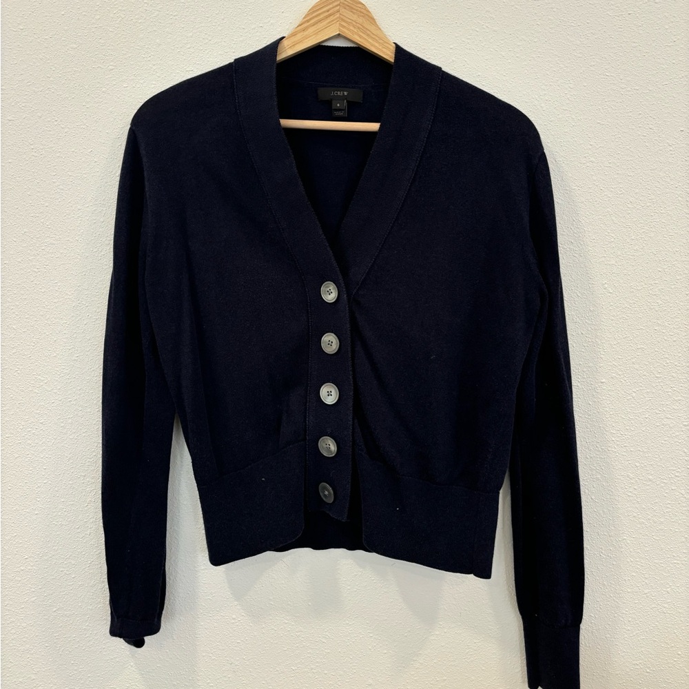 J. Crew Navy Button-Up Cardigan